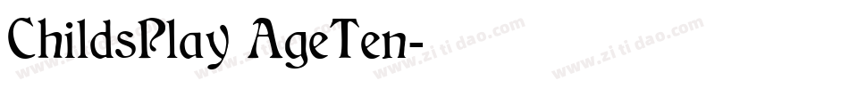 ChildsPlay AgeTen字体转换
